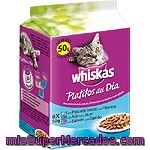 Whiskas Platitos Del Día Selección De Variedades De Pescado En Salsa Para Gatos Pack 6 Bolsas 50 G