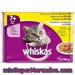 Whiskas Selección De Aves En Gelatina Para Gatos Adultos De + 7 Años Pack 4 Unidades 100 G