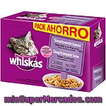 Whiskas Simplemente Bueno Pescados A La Plancha En Trocitos Con Gelatina Para Gato Pack 12 Bolsa 85 G