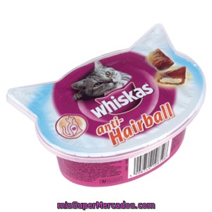 Whiskas Snack Para Gatos Anti Bola Tarrina 60 Gr