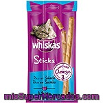 Whiskas Sticks Para Gato Ricos En Salmón 3 Unidades Paquete 22 G