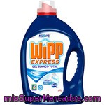 Wipp Express Detergente Máquina Líquido Gel Blanco Total Con Efecto Neutrex Sin Lejía Botella 29 Dosis
