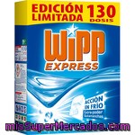 Wipp Express Detergente Máquina Polvo Acción Quitamanchas En Frio Maleta 130 Cacitos