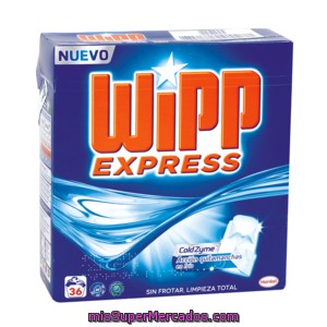 Wipp Express Detergente Máquina Polvo Maleta 36 Cacitos