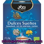 Yogi Dulces Sueños Honeybush, Raíz De Valeriana Y Rooibos Ecológico 12 Bolsitas Estuche 21 G
