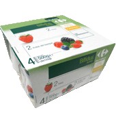 Yogur Bífidus 0% Con Fresa Y Frutas Del Bosque Carrefour Pack 4x125 G.