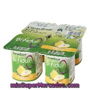 Yogur Bifidus 0% Con Trozos De Pera Carrefour 4x125 G.