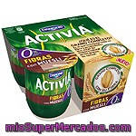 Yogur Bifidus Activia Desnatado Fibras Muesli, Danone, Pack 4 X 125 G - 500 G