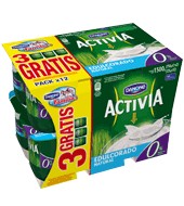 Yogur Bifidus Activia Desnatado Natural Edulcorado ***pack Ahorro***, Danone, Pack 12 X 125 G - 1,5 Kg