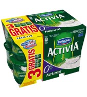 Yogur Bifidus Activia Desnatado Natural ***pack Ahorro***, Danone, Pack 12 X 125 G - 1,5 Kg