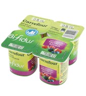 Yogur Bífidus Con Frutas Del Bosque Carrefour Pack De 4x125 G.