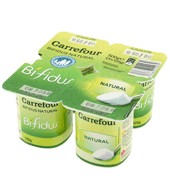 Yogur Bífidus Natural Carrefour Pack De 4x125 G.