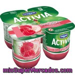 Yogur Con Bífidus Frambuesa Y Lichi Activia Fruitfusión 4 Unidades De 125 Gramos