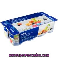 Yogur Con Fresas-albaricoque-pera-mora Eroski, Pack 8x125 G