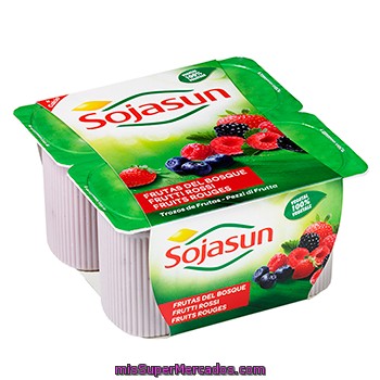 Yogur Con Frutas Del Bosque Sojasun Pack De 4x100 G.