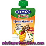 Yogur Con Plátano Y Fresa En Bolsita Hero Nanos 100 G.