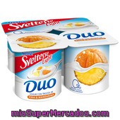 Yogur Con Trozos De Piña Y Mandarina Light Nestlé - Sveltesse Pack De 4x125 G.