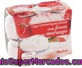 Yogur Cremoso Azucarado Con Fresa Y Nata Auchan Pack De 4 Unidades De 125 Gramos