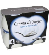 Yogur Cremoso Natural Azucarado Carrefour Pack 4x125 G.