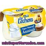 Yogur Cremoso Natural Azucarado La Lechera Tarro De Cristal 2 Unidades De 125 Gramos