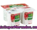 Yogur De Bifidus Con Fresas Auchan Pack 4 Unidades De 125 Gramos
