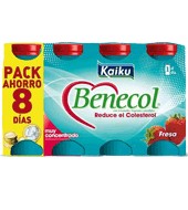 Yogur De Fresa Kaiku - Benecol Pack 8x65 G.