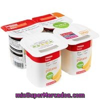 Yogur De Plátano Eroski Basic, Pack 4x125 G