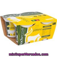 Yogur De Plátano Lactuyogur, Pack 4x125 G