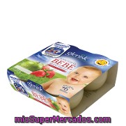 Yogur De Queso Fresco Con Fresa Y Manzana Glenisk Pack 4x60 G.