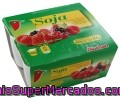 Yogur De Soja Con Frutos Rojos Auchan 4 Unidades De 100 Gramos