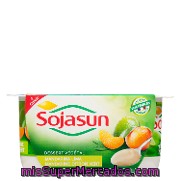 Yogur De Soja Sabor Mandarina Y Lima Sojasun Pack 4x100 G.