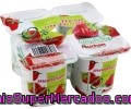 Yogur Desnatado Con Fresas Auchan 4 Unidades De 125 Gramos