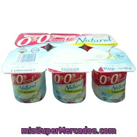 Yogur Desnatado Natural Edulcorado, Hacendado, Pack 6 X 125 G - 750 G