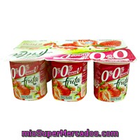 Yogur Desnatado Trozos Fresas, Hacendado, Pack 6 X 125 G - 750 G