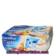 Yogur Estilo Griego De Melocotón Y Maracuya Carrefour 4x125 G.