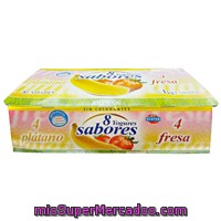 Yogur Fresa Platano, Hacendado, Pack 8 X 125 G - 1 Kg