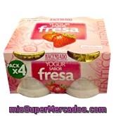 Yogur Fresa (tarro Cristal), Hacendado, Pack 4 X 130 G - 520 G
