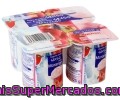 Yogur Griego Azucarado Con Fresa Auchan Pack 4 Unidades De 125 Gramos