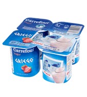 Yogur Griego Fresa Carrefour Pack De 4x125 G.