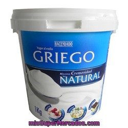 Yogur Griego Natural, Hacendado, U 1 Kg