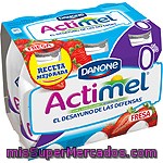 Yogur Liquido Actimel Desnatado Fresa, Danone, Botellin Pack 6 X 100 G - 600 G