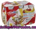 Yogur Líquido Con Sabor A Fresa Y Plátano Rik&rok 6 Unidades De 100 Gramos