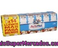 Yogur Líquido De Fresa Y Plátano Danone - Actimel 14x100 G.