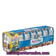 Yogur Líquido De Fresa Y Plátano Danone - Actimel 14x100 G.