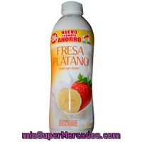 Yogur Liquido Fresa Platano, Hacendado, Botella 1 Kg