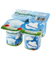 Yogur Natural Carrefour Pack De 4x125 G.