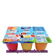 Yogur Petit De Fresa/plátano/galleta Carrefour Kids 6x50 G.