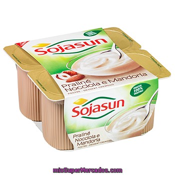 Yogur Plaisir Praliné Sojasun Pack De 4x100 G.