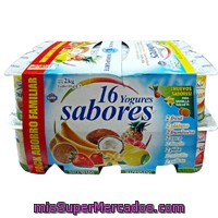 Yogur Sabor (2 Galleta,2 Vainilla,2 Fresa,2 Platano,2 Frambuesa,2 Coco,2 Limon,2 Piña), Hacendado, Pack 16 X 125 G - 2 Kg