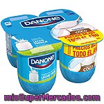 Yogur Sabor A Coco Danone Pack 4 Unidades De 125 Gramos